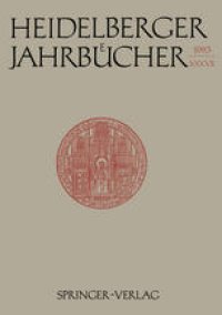 cover of the book Heidelberger Jahrbücher