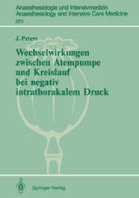 cover of the book Wechselwirkungen zwischen Atempumpe und Kreislauf bei negativ intrathorakalem Druck