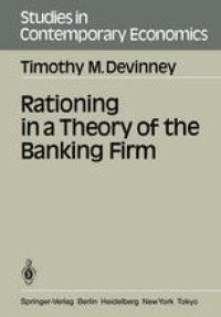 cover of the book Rationing in a Theory of the Banking Firm