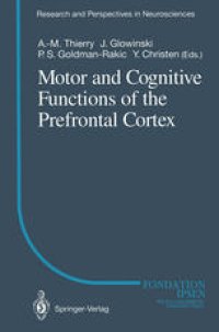 cover of the book Motor and Cognitive Functions of the Prefrontal Cortex