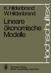 cover of the book Lineare ökonomische Modelle