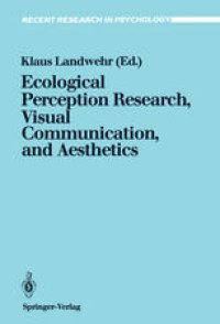 cover of the book Ecological Perception Research, Visual Communication, and Aesthetics