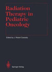 cover of the book Radiation Therapy in Pediatric Oncology