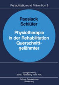 cover of the book Physiotherapie in der Rehabilitation Querschnittgelähmter