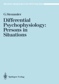 cover of the book Differential Psychophysiology: Persons in Situations