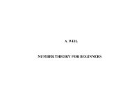 cover of the book Number Theory for Beginners