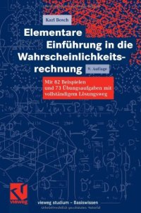 cover of the book Elementare Einfuehrung in die Warscheinlichkeitsrechnung