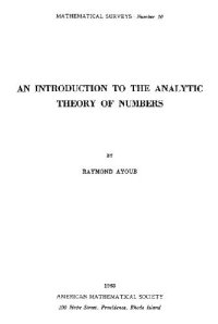 cover of the book An Introduction to the Analytic Theory of Numbers