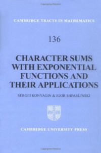 cover of the book Character sums with exponential functions and their applications