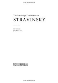 cover of the book The Cambridge companion to Stravinsky