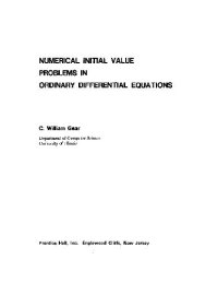 cover of the book Numerical initial value problems in ordinary differential equations