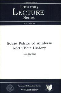 cover of the book Some points of analysis and their history