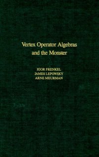 cover of the book Vertex operator algebras and the Monster