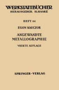 cover of the book Angewandte Metallographie