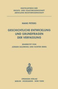 cover of the book Geschichtliche Entwicklung und Grundfragen der Verfassung