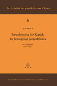 cover of the book Fortschritte in der Kinetik der Homogenen Gasreaktionen