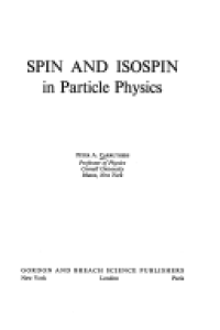 cover of the book Spin and Isospin in Particle Physics