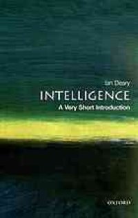 cover of the book Intelligence: A Very Short Introduction