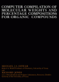 cover of the book Computer Compilation of Molecular Weights and Percentage Compositions for Organic Compounds