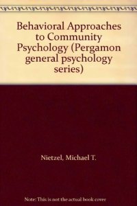 cover of the book Behavioral Approaches to Community Psychology