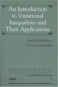 cover of the book An introduction to variational inequalities and their applications