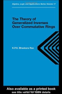 cover of the book Theory of generalized inverses over commutative rings