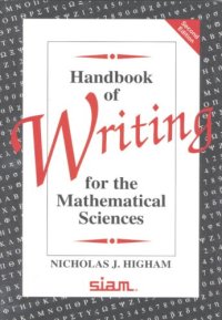 cover of the book Handbook of writing for the mathematical sciences