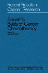 cover of the book Scientific Basis of Cancer Chemotherapy