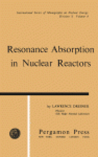 cover of the book Resonance Absorption in Nuclear Reactors