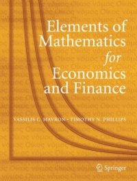 cover of the book Elements of mathematics for economics and finance