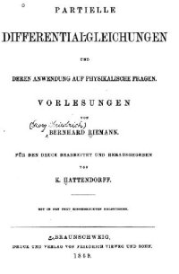 cover of the book Partielle Differentialgleichungen und ihre Anwendungen auf physikalische Fragen Vorlesungen