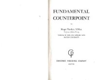 cover of the book Fundamental Counterpoint