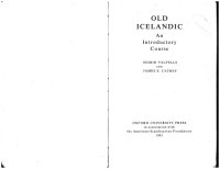 cover of the book Old Icelandic: An Introductory Course