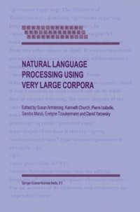 cover of the book Natural language processing using very large corpora