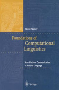 cover of the book Foundations of Computational Linguistics: Man-Machine Communication in Natural Language