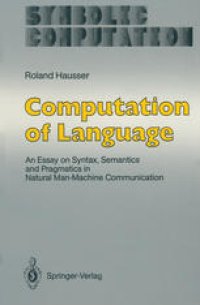 cover of the book Computation of Language: An Essay on Syntax, Semantics and Pragmatics in Natural Man-Machine Communication