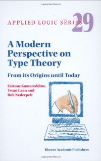 cover of the book A Modern Perspective on Type Theory: From its Origins until Today