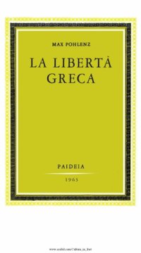 cover of the book La libertà greca