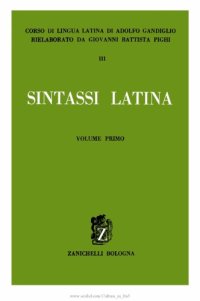 cover of the book Corso di lingua latina: sintassi latina