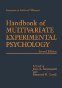 cover of the book Handbook of Multivariate Experimental Psychology