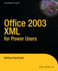 cover of the book Office 2003 XML for Power Users