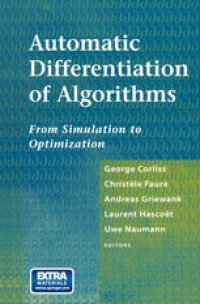 cover of the book Automatic Differentiation of Algorithms: From Simulation to Optimization