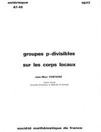 cover of the book Groupes p-divisibles sur les corps locaux