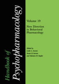 cover of the book Handbook of Psychopharmacology: Volume 19 New Directions in Behavioral Pharmacology