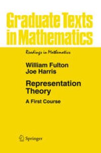 cover of the book Representation Theory: A First Course