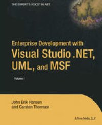 cover of the book Enterprise Development with Visual Studio .NET, UML, and MSF