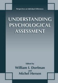 cover of the book Understanding Psychological Assessment