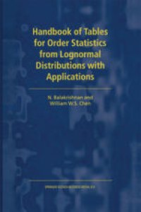 cover of the book Handbook of Tables for Order Statistics from Lognormal Distributions with Applications