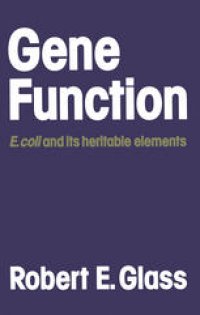 cover of the book Gene Function:  E. coli and its heritable elements