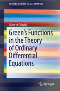 cover of the book Green’s Functions in the Theory of Ordinary Differential Equations